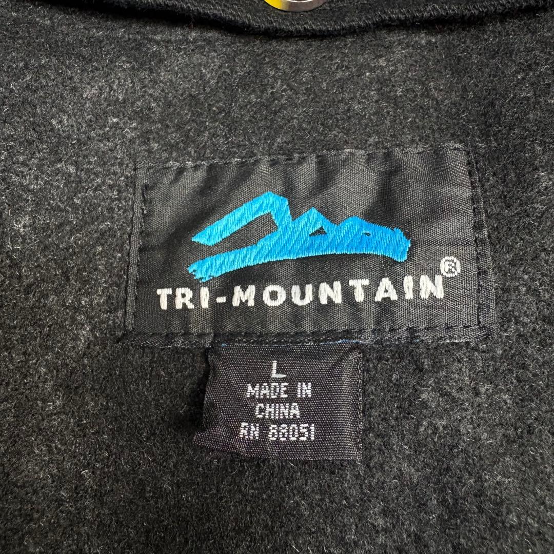 トライマウンテン古着美品黒ダック地デトロイトジャケット短丈 TTXロゴ