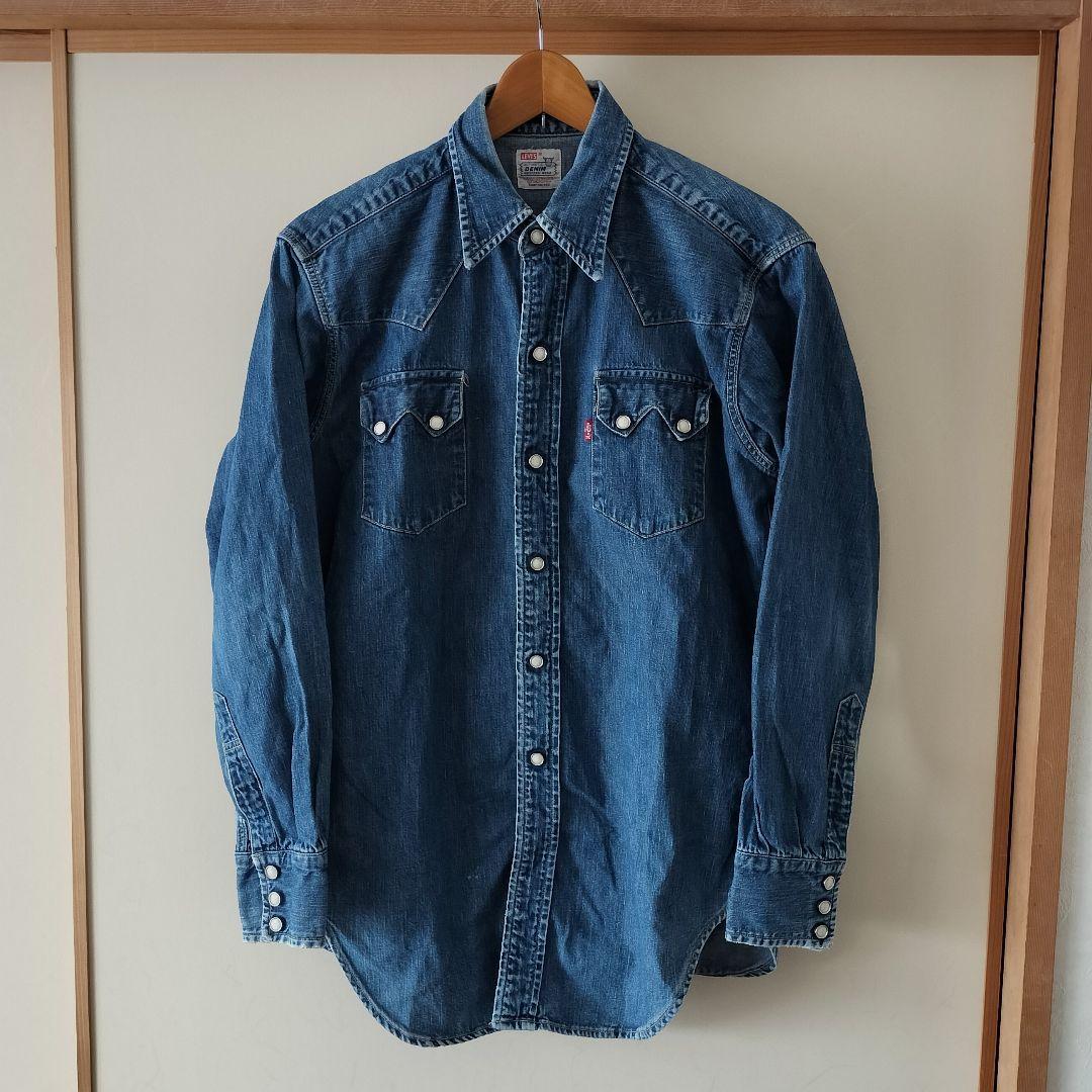 90s USA製バレンシア Levis リーバイス ショートホーン デニムシャツ