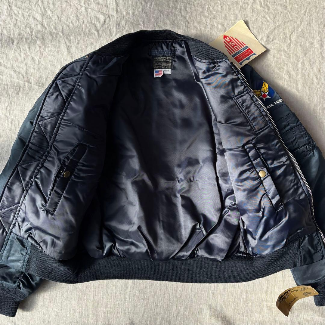 デッドストック 黒タグ 53年製レプリカ スピワックMA-1 ネイビー 38