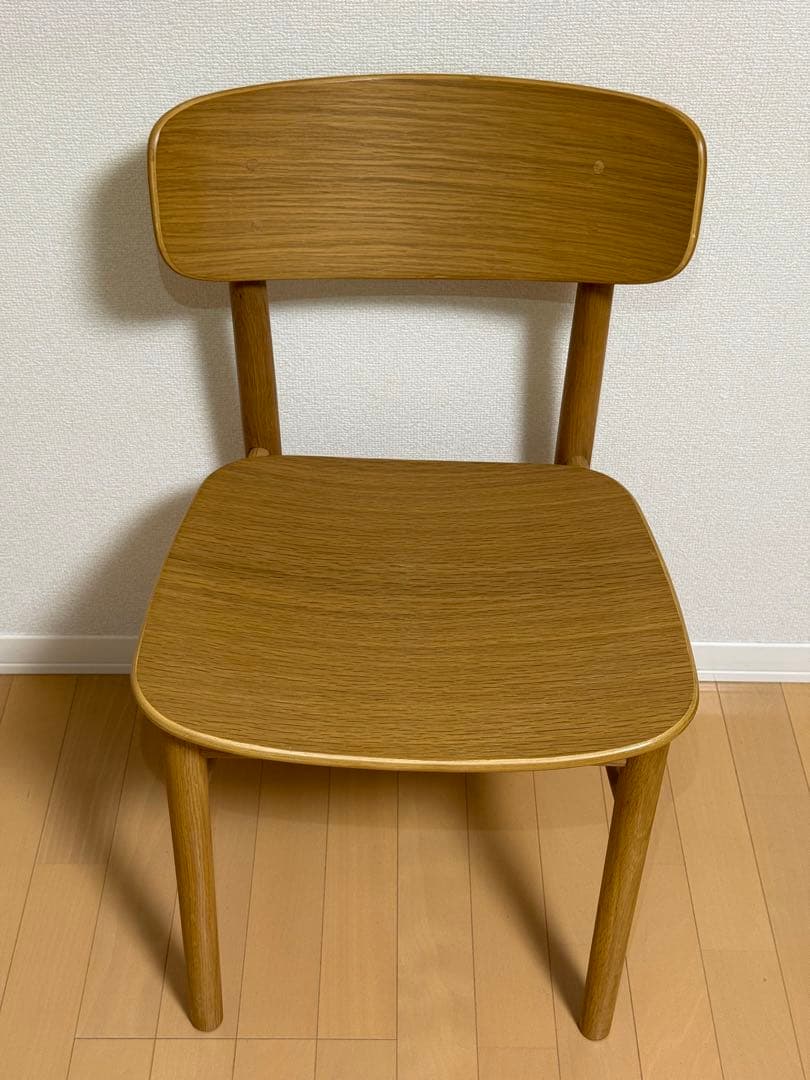 ⭐︎専用⭐︎無印良品 ラウンドチェア・オーク材② - メルカリ