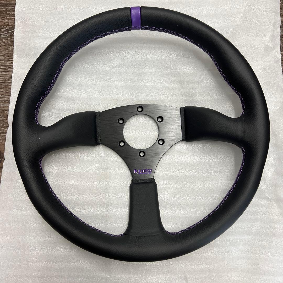 kode　ステアリング　パープルステッチ　ユーロ　ハンドル　イギリス　コーデ Amazon | personal(パーソナル) BLITZ(ブリッツ) スムースレザーレッド