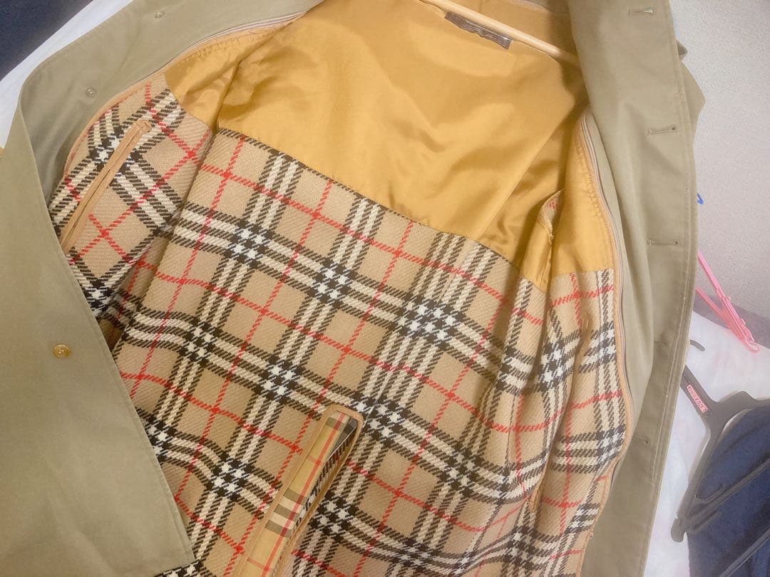 BURBERRY トレンチコート ノバチェック ロング カーキ系ベージュ