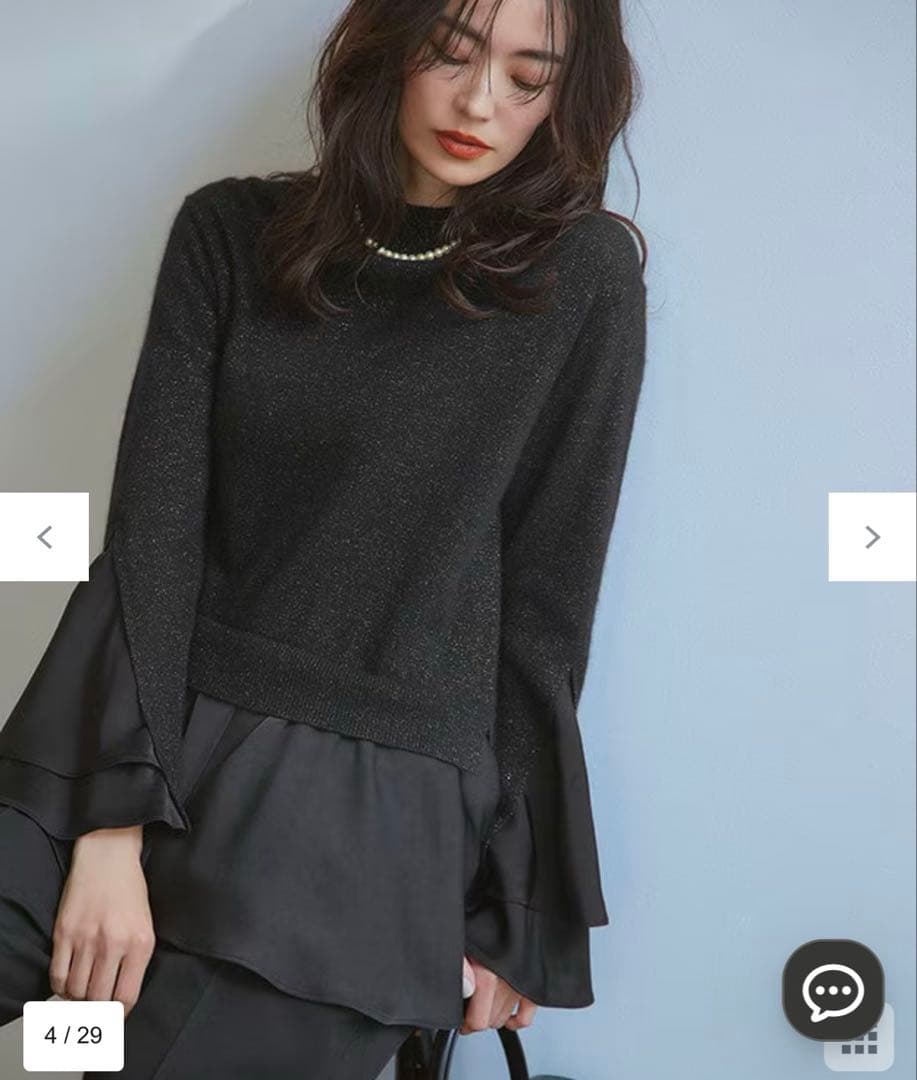 23区L 新品フレアサテンラメニット サイズ46 23区｜【23区×Oggiコラボ】フレアサテンコンビ ラメニット | Rakuten