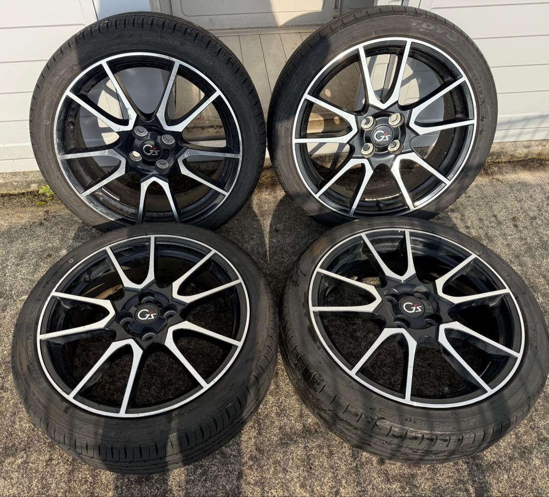 [4/4] アクアGS純正R17 + 195/45R17 TOYOTA (トヨタ) AQUA (アクア) G's 純正 17×6.5J(+41)PCD100-4H