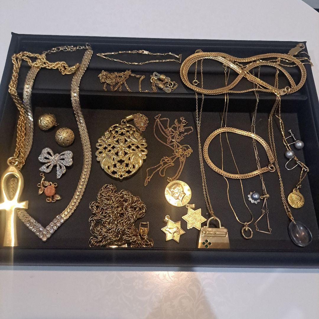 ゴ*ラ様 遺品整理 金 まとめ売り ⭐︎③ 遺品整理 終活 まとめ売り ネックレス 金 銀 昭和レトロ