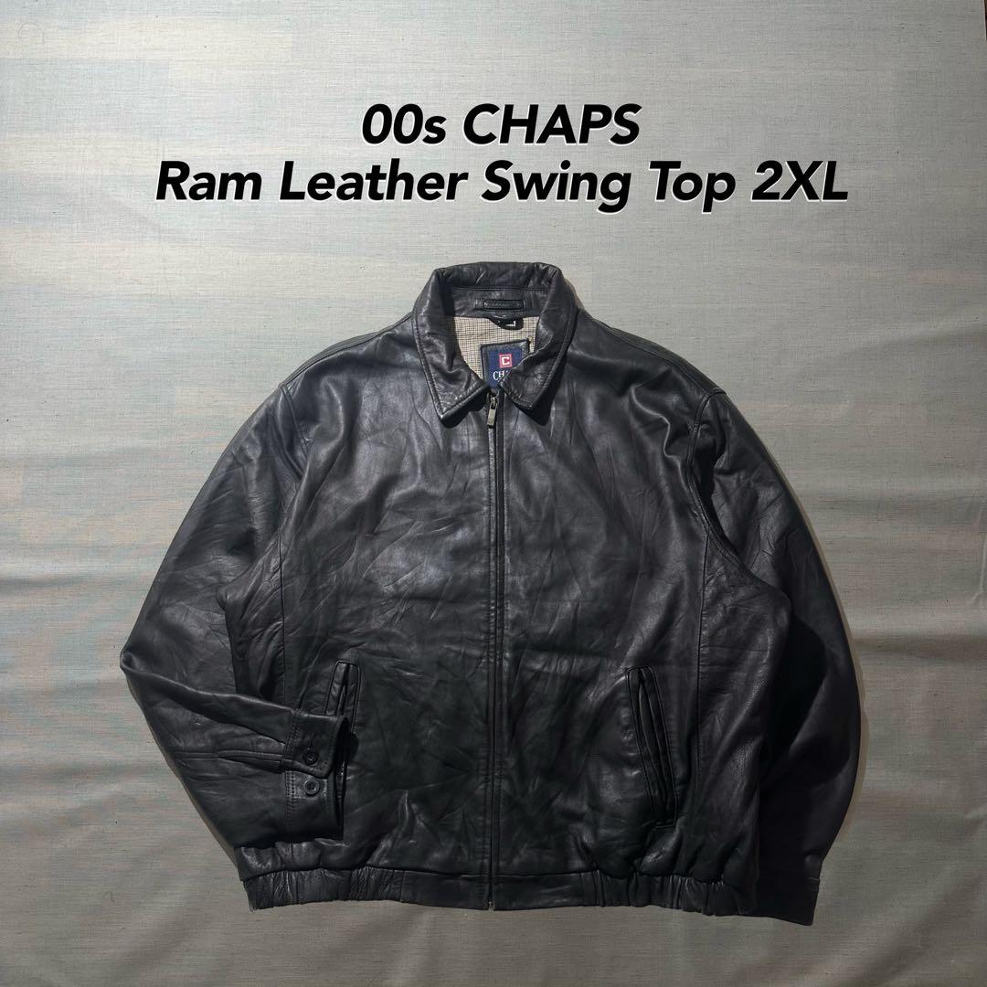 00s CHAPS チャップス ラムレザー スウィングトップ レザージャケット