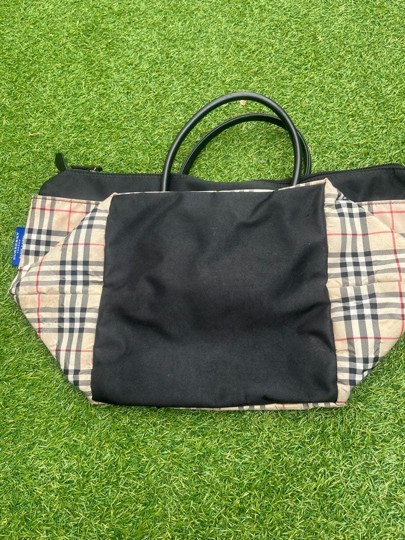 BURBERRY BLUE LABEL チェック柄トートバッグ - メルカリ