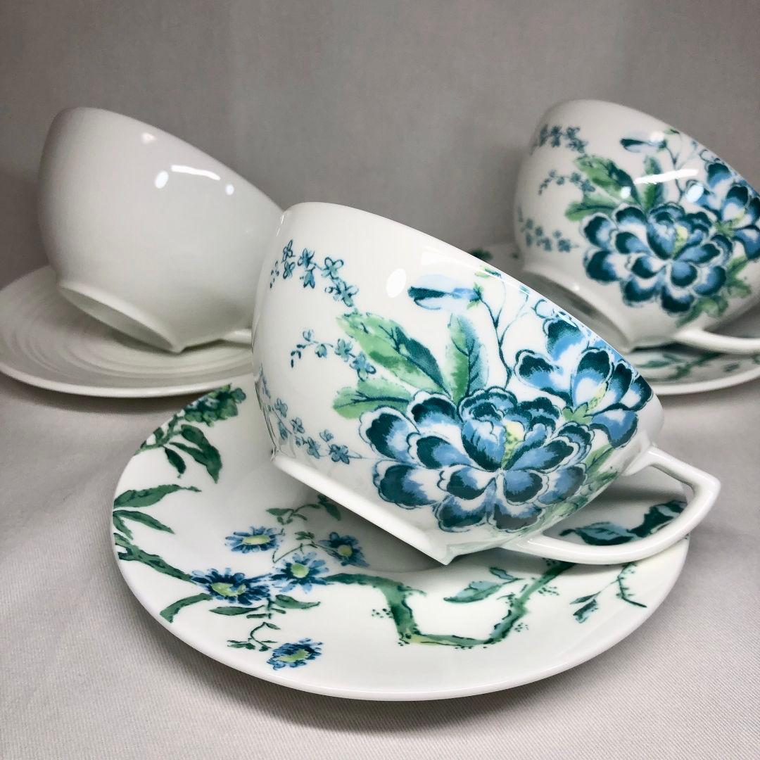 ウェッジウッド ジャスパーコンラン カップ&ソーサー 3客 シノワズリ