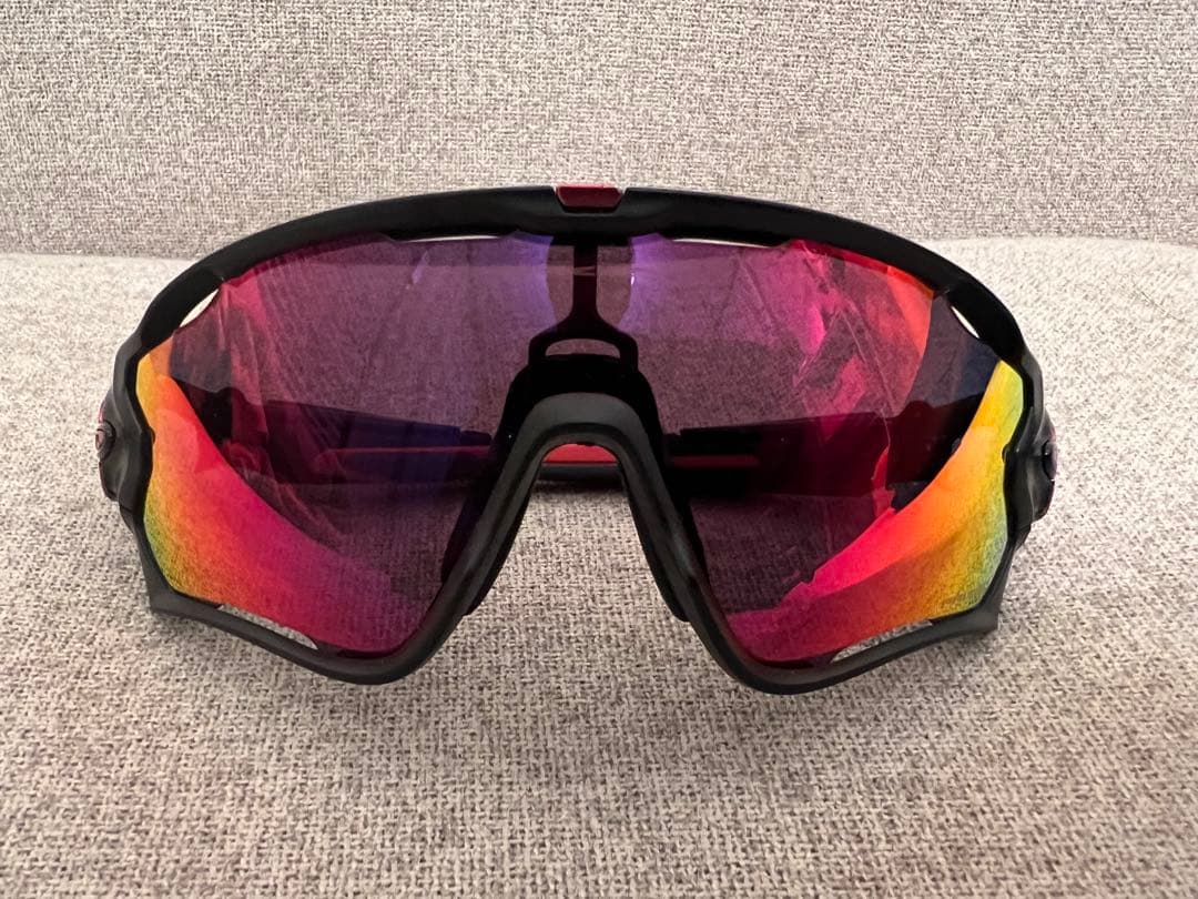 OAKLEY Jawbreaker PRIZM ROAD マットブラック レッド - メルカリ
