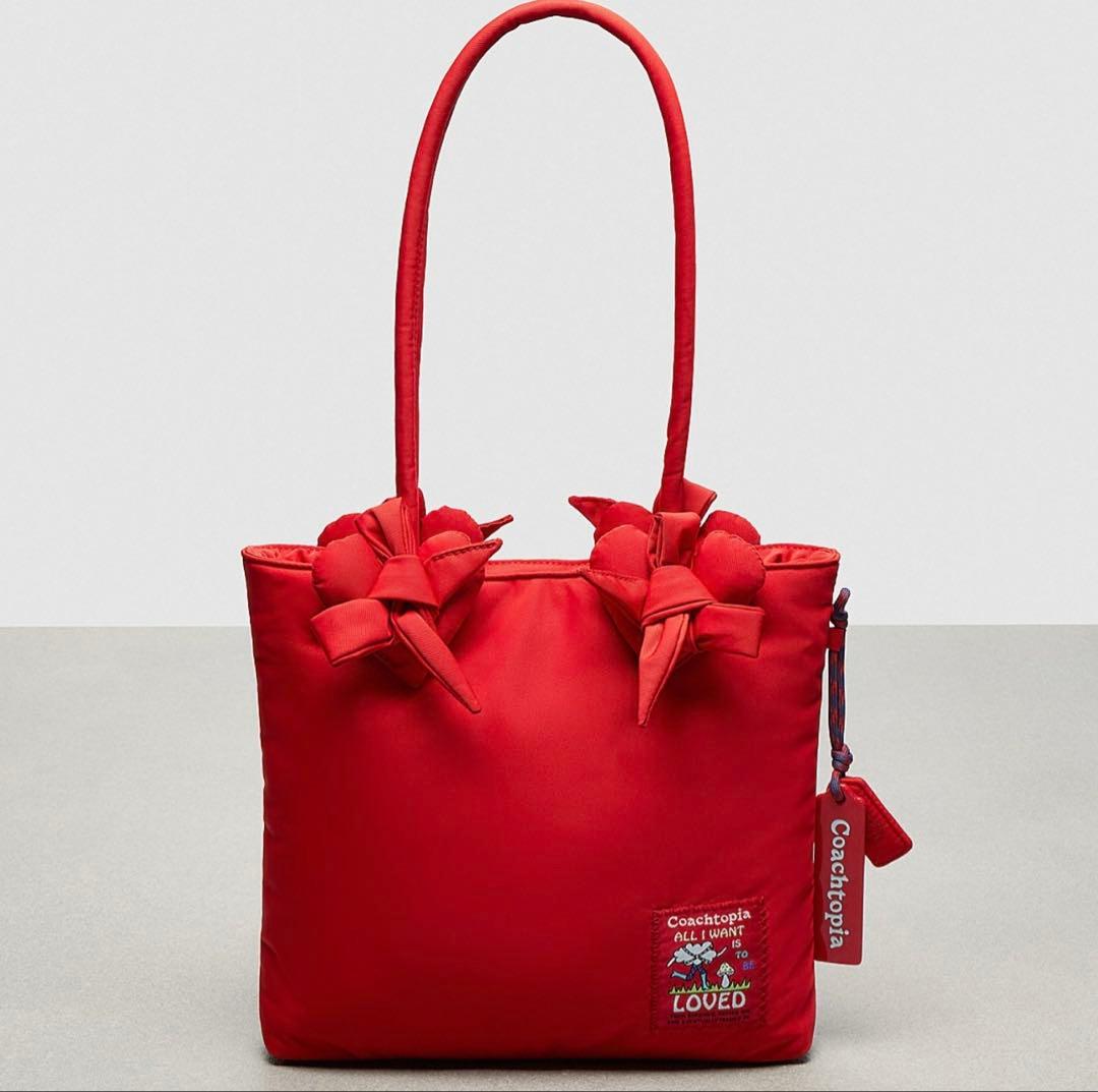 希少 大人気】コーチトピア ループトートハンドバッグ 赤ハート
