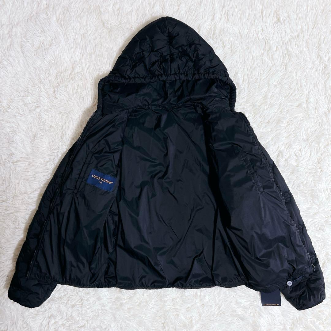 Louis Vuitton モノグラム キルテッド フーデッド ブルゾン 黒 - メルカリ
