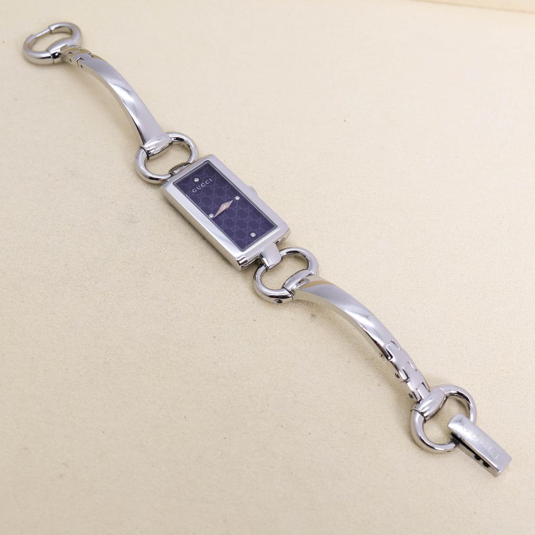 稼働 GUCCI 腕時計トルナヴォーニ 119 GGシマ柄 4Pダイヤ 2923 - メルカリ