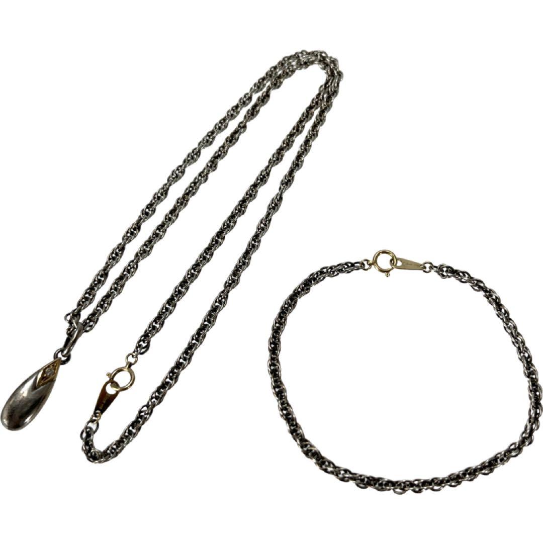 シルバー ゲルマニウム ネックレス【silvk+32】K18 喜平ネックレス