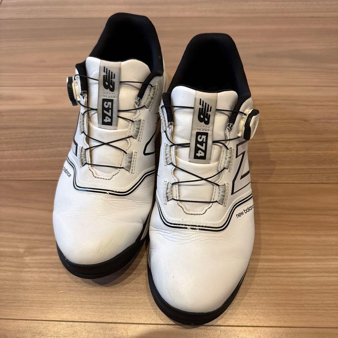 New Balance 574 ゴルフシューズ ホワイト - メルカリ