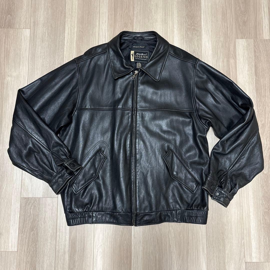 Eddie Bauer エディーバウアー レザー ジャケット L 黒 - メルカリ