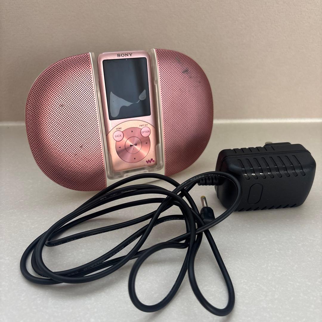 SONY ウォークマン スピーカー付き ピンク ジャンク - メルカリ