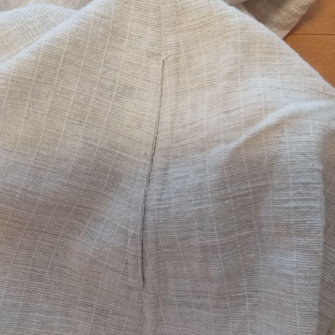 うさとの服ワンピースヘンプコットン生成りサイズ4 訳ありです