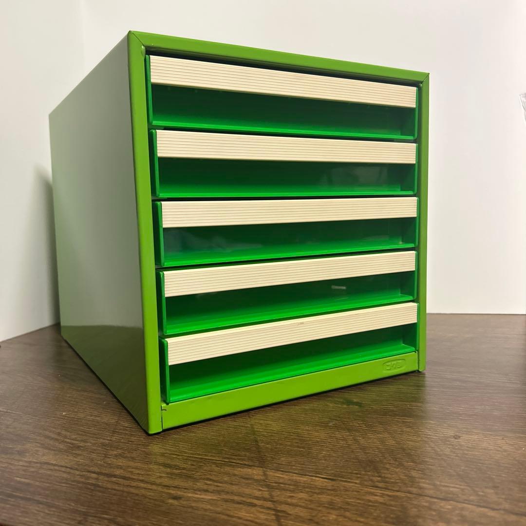 【美品】ヴィンテージ コクヨ 5段 レトロ スチール レターケース 昭和レトロ KOKUYO（コクヨ） レターケース レターケーススチール引き出しタイプ