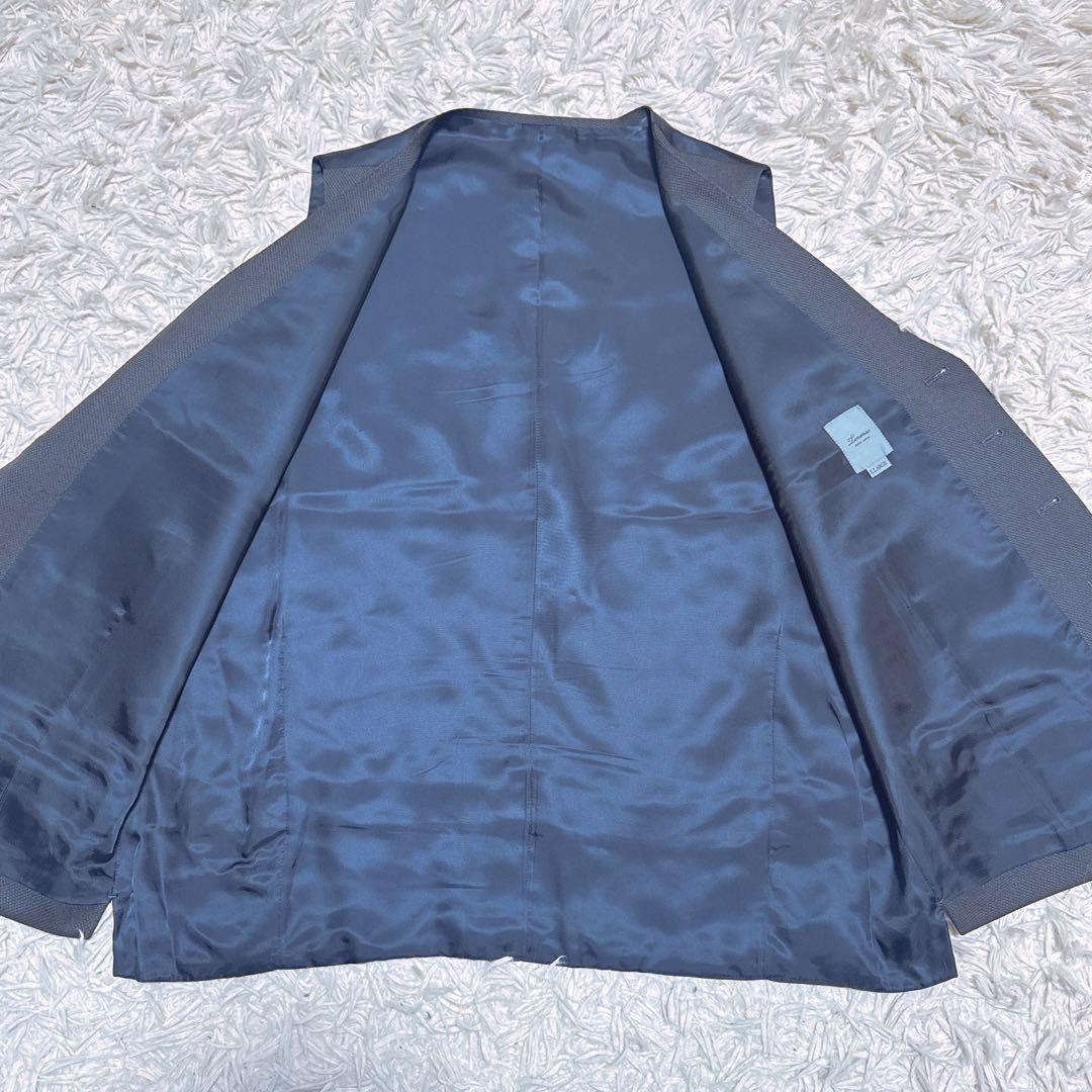 《極美品》TENORAS XL LL 3ピーススーツ グレー 光沢感 青み感