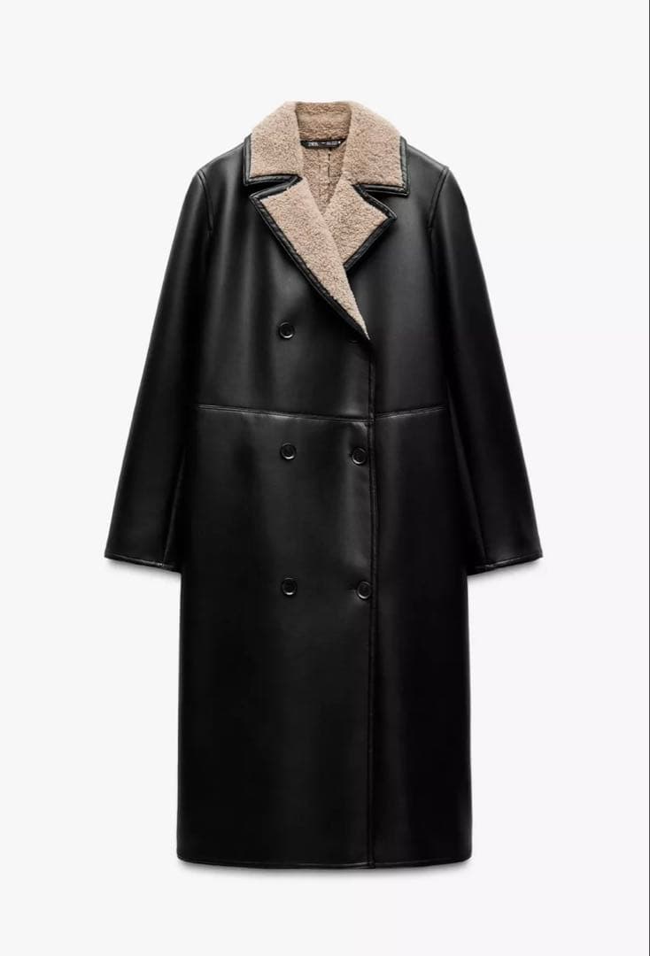 ZARA ZW COLLECTION ダブルフェイスコート ZARA - ZARA ZW COLLECTION ダブルフェイス ウールブレンド コートの