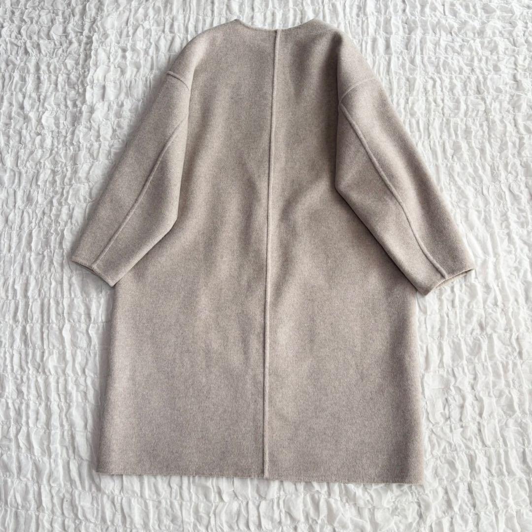 新品未使用】 ヘブンリー ウールノーカラーロングコート 近年モデル