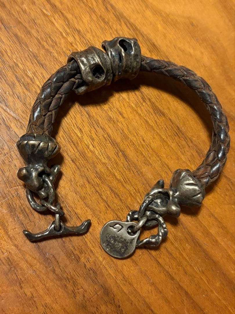 NAGUAL ナグァール シルバー レザー編み込み ブレスレット 限定品