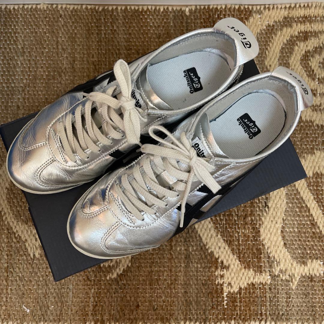 美品 オニツカタイガー メキシコ66 シルバー - メルカリ