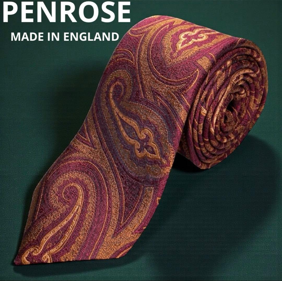 英国製・Penroseペンローズ シルクネクタイ ビッグペイズリー 117暗い赤 楽天市場】penrose ネクタイの通販