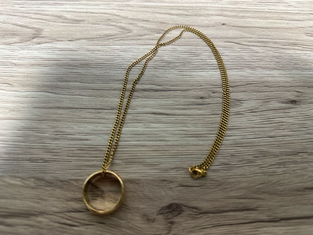 ク*ン様 LOUIS VUITTON モノグラムリング(ゴールド) M80189 ルイヴィトンリングネックレス モノグラムM LVロゴ ゴールド ユニ