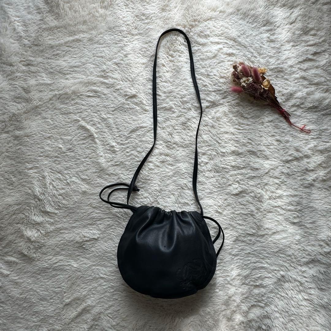 美品】LOEWE ロエベ ナッパレザー ショルダーバッグ 巾着 - メルカリ