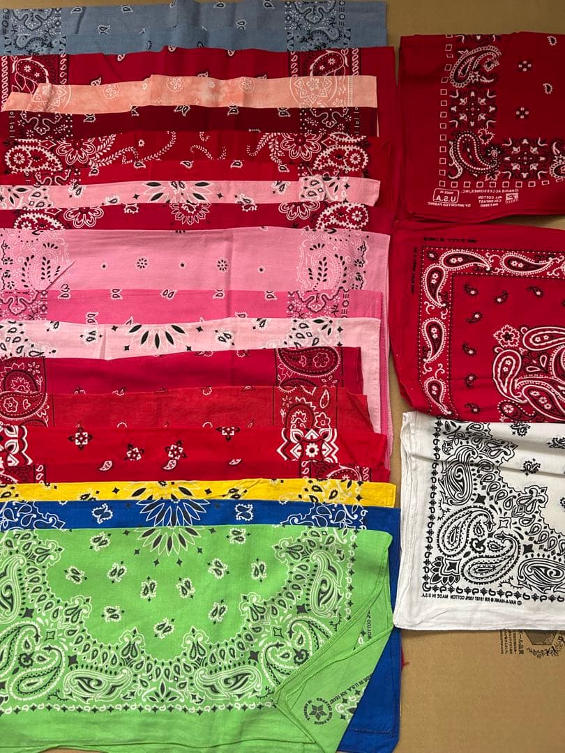 80s 90s アメリカ製バンダナ 20枚セット MIXE - メルカリ