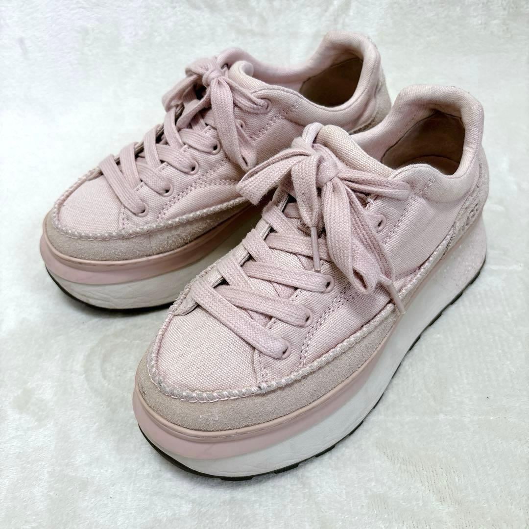 UGG】アグ マリン レース スニーカー レディース 厚底 ピンク 24.5