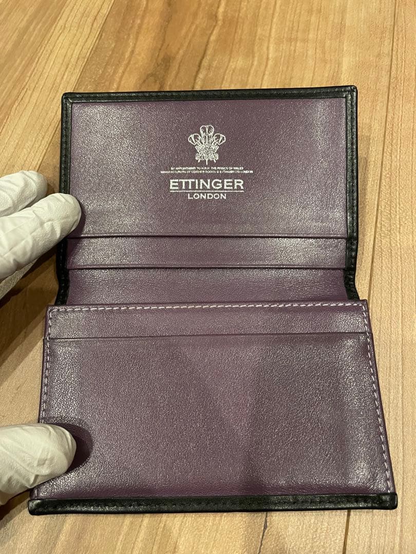 ETTINGER パープルレザー名刺入れ ETTINGER エッティンガー カードケース 名刺入れ ロイヤルコレクション
