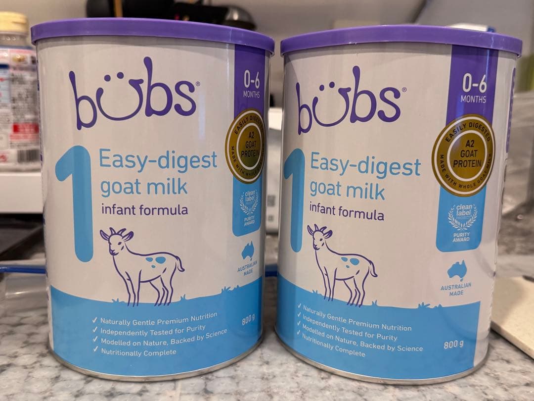 新品未開封】Bubs バブズ ヤギミルク ステップ1 800g 2缶セット - メルカリ