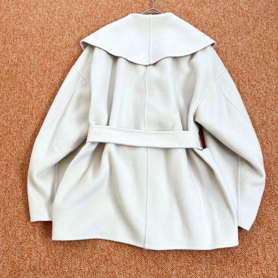 moku様 アンクレイヴ ショールカラー ベルト付き リバーミドルコート