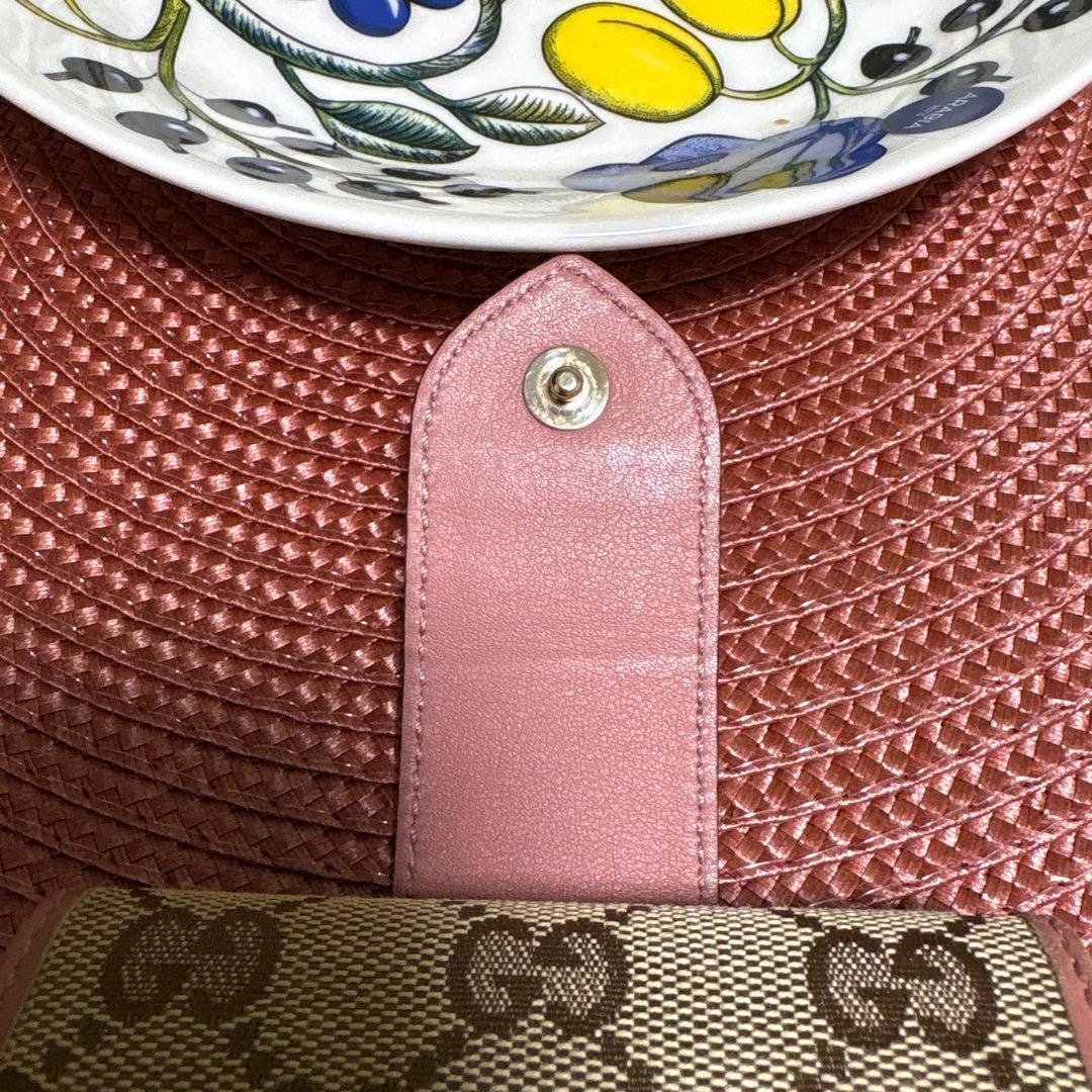 GUCCI グッチ GG柄 キャンバスレザー ハート キーケース ピンク - メルカリ
