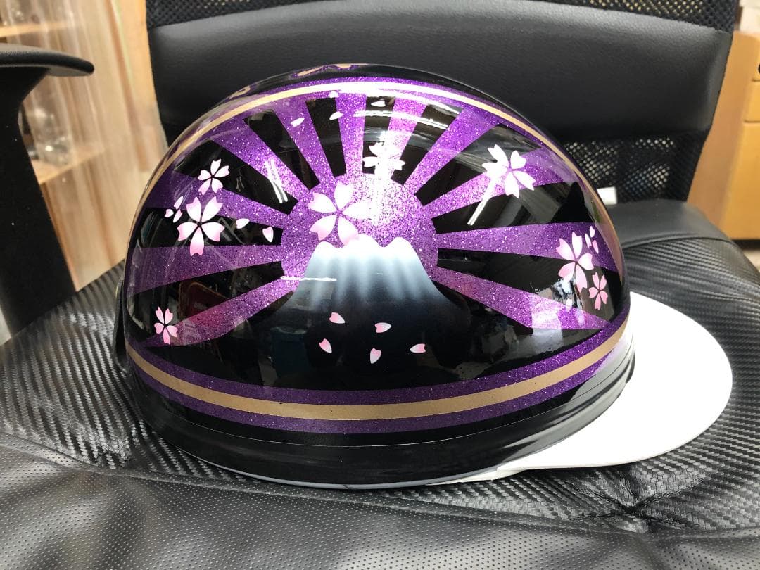 コルク半 カスタム 富士日章 3つボタン 黒紫 桜 高級クリヤ 送料無料