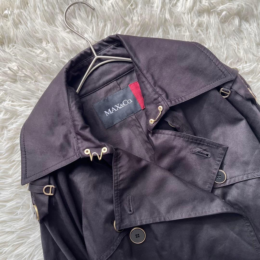 美品】マックスマーラ ロングトレンチコート ベルト付き ダブル