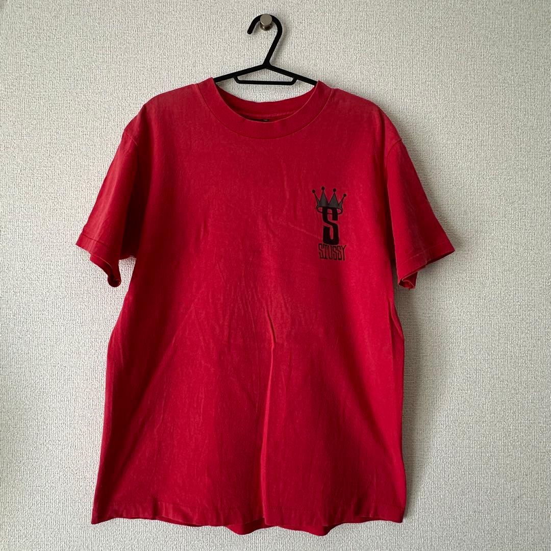 80s STUSSY Tシャツ レッド - メルカリ