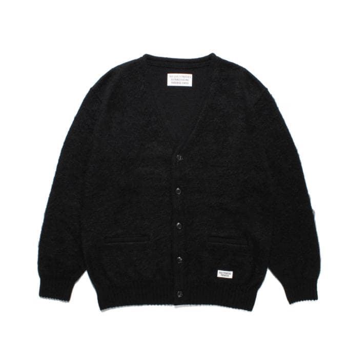 新品 ワコマリア モヘア カーディガン L ブラック 野村訓市 - メルカリ