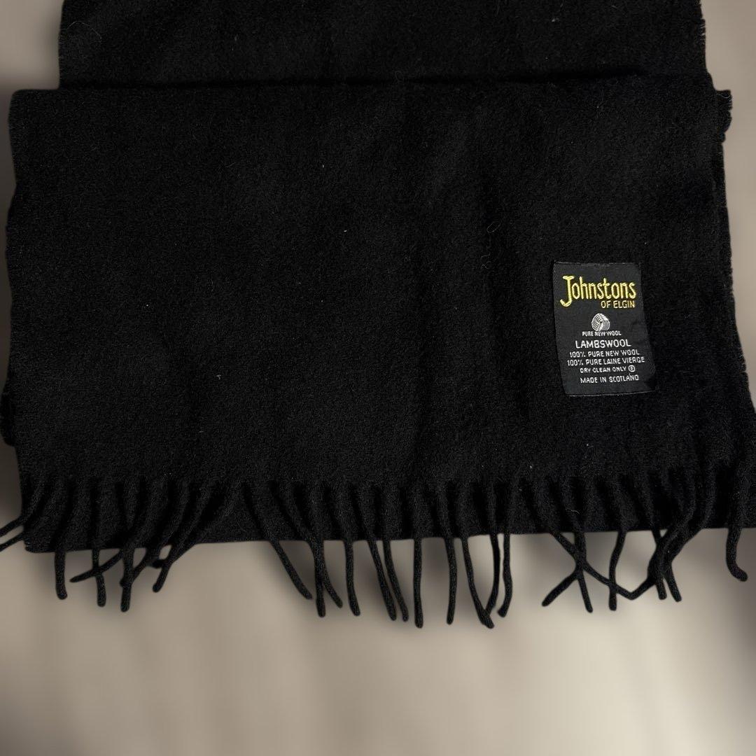 Johnstons of Elgin ブラックマフラー - メルカリ