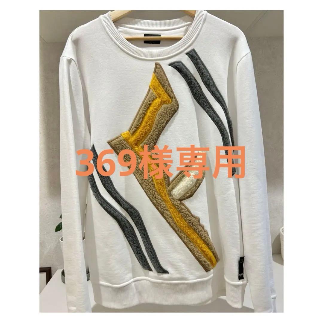 FENDI フェンディ　メンズトレーナー　立体刺繍デザイン スウェットシャツ コットン ブラック | Fendi