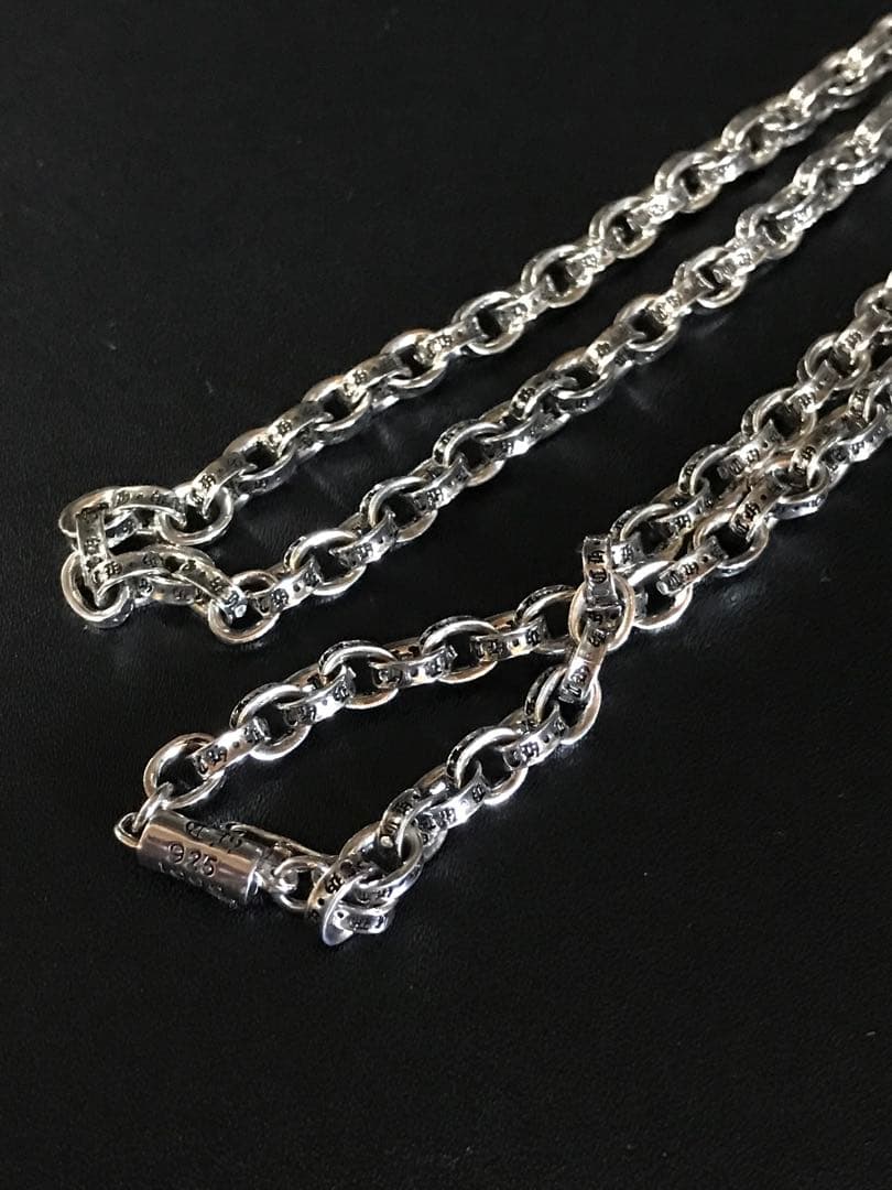 【新品未使用】シルバー925 silver ペーパーチェーン ネックレス 50㎝ 50cm シルバー925 ネックレス ペーパーチェーンネックレス B系 925