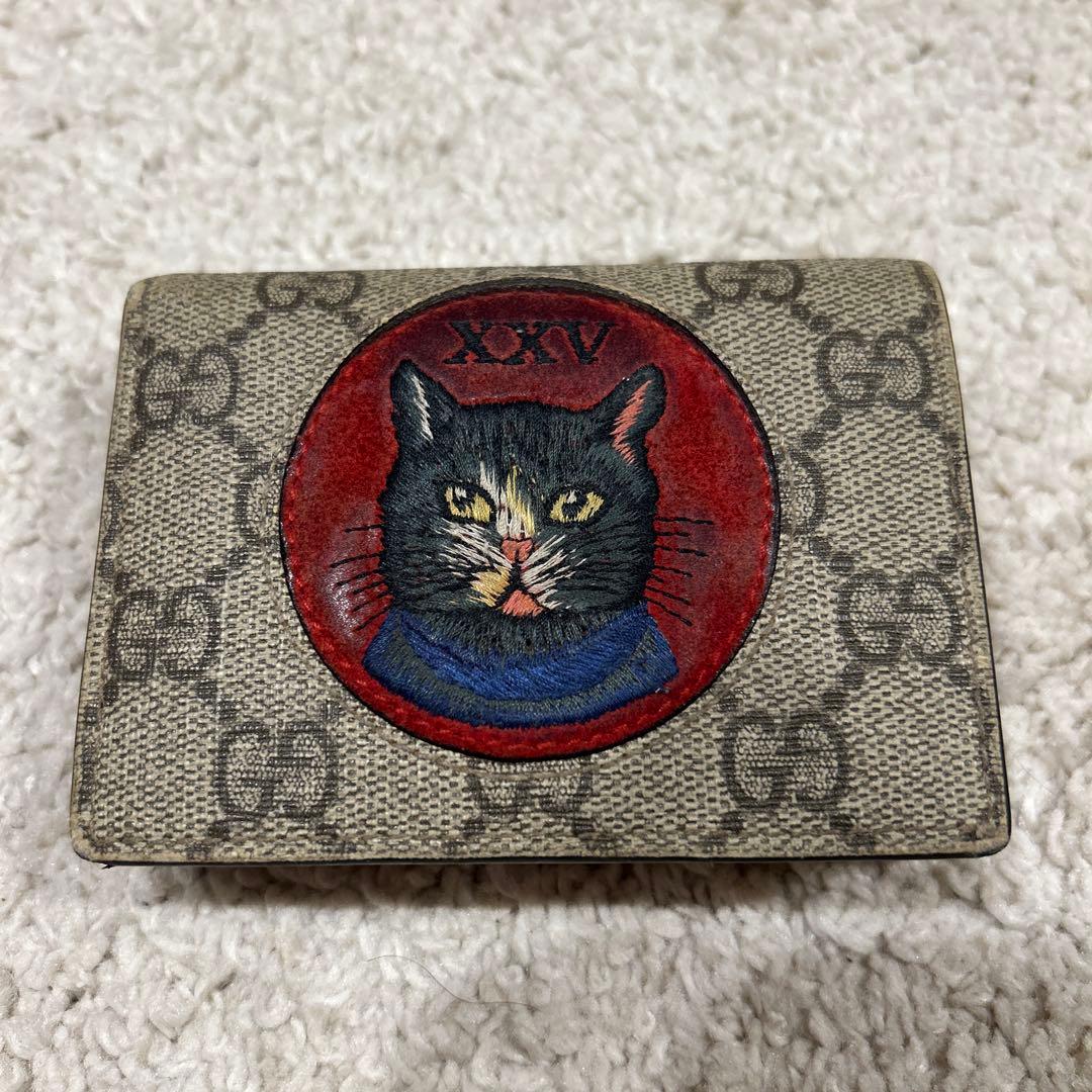 【GUCCI】ミスティックキャット財布 箱付き 箱付き GUCCI ミスティックキャット 長財布 グッチ 財布 猫 wallet