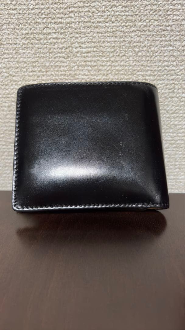 CIMABUE 黒 コードバン 二つ折り財布 アニリン染めコードバン ラウンドジップ二つ折財布 | 大人のバッグ