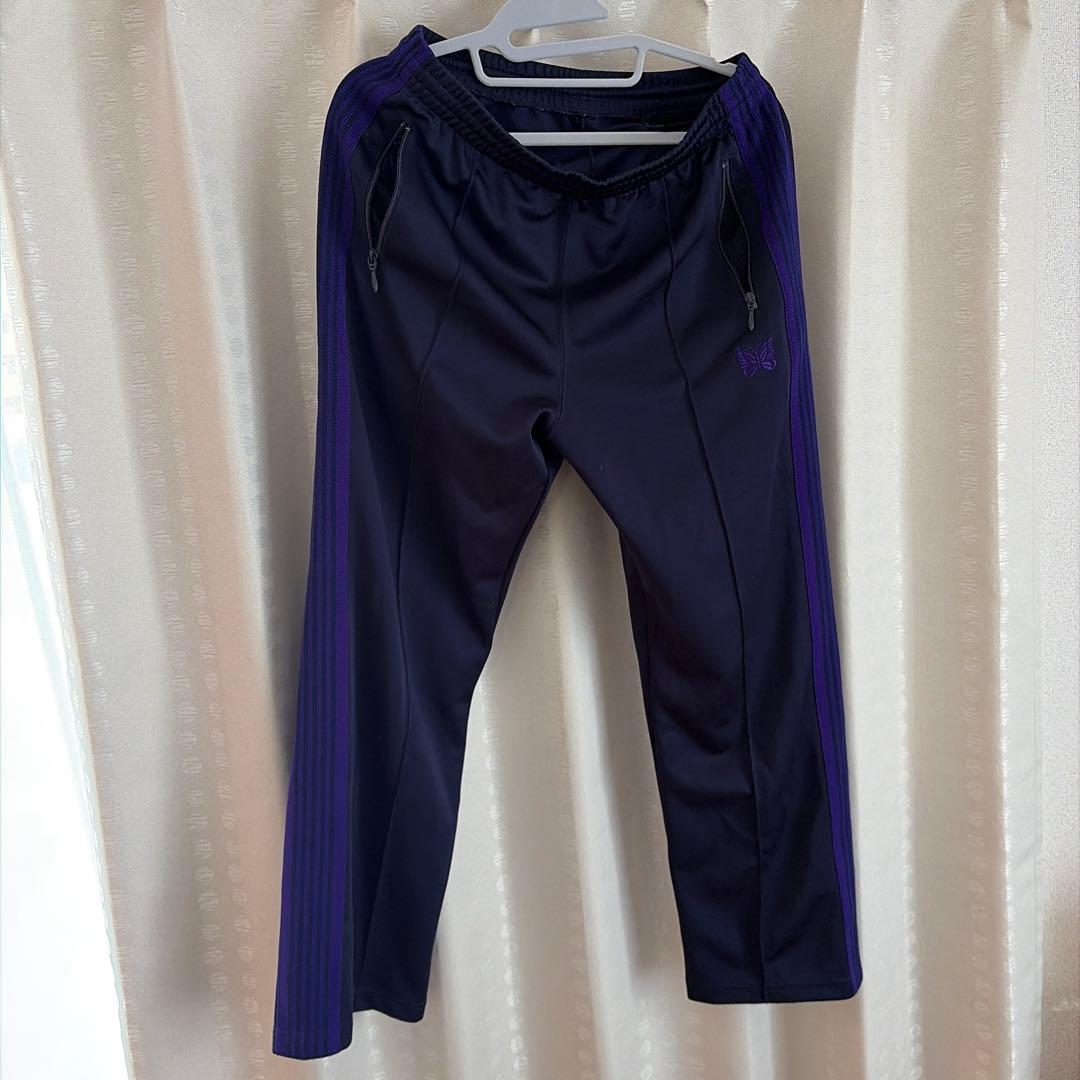 Needles トラックパンツ Mサイズ 黒・紫 - メルカリ