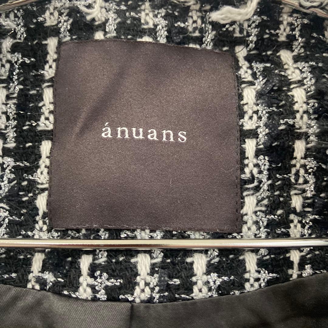 ánuans ツイードケープコート フリンジデザイン F - メルカリ