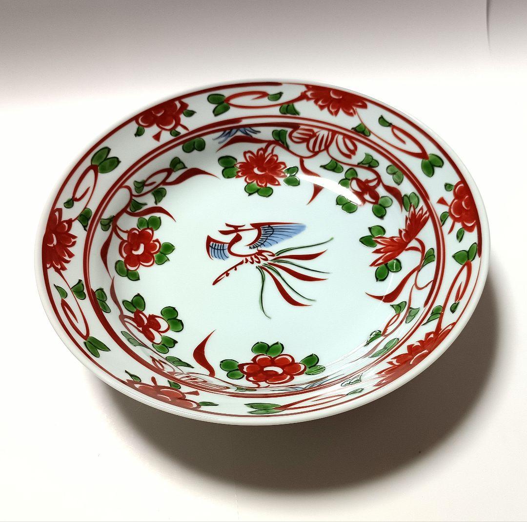 源右衛門窯 染錦 赤呉須花鳥 22㎝ 鉢 未使用品 赤呉須花鳥 鉢 ｜ 有田焼の源右衛門窯公式オンラインショップ