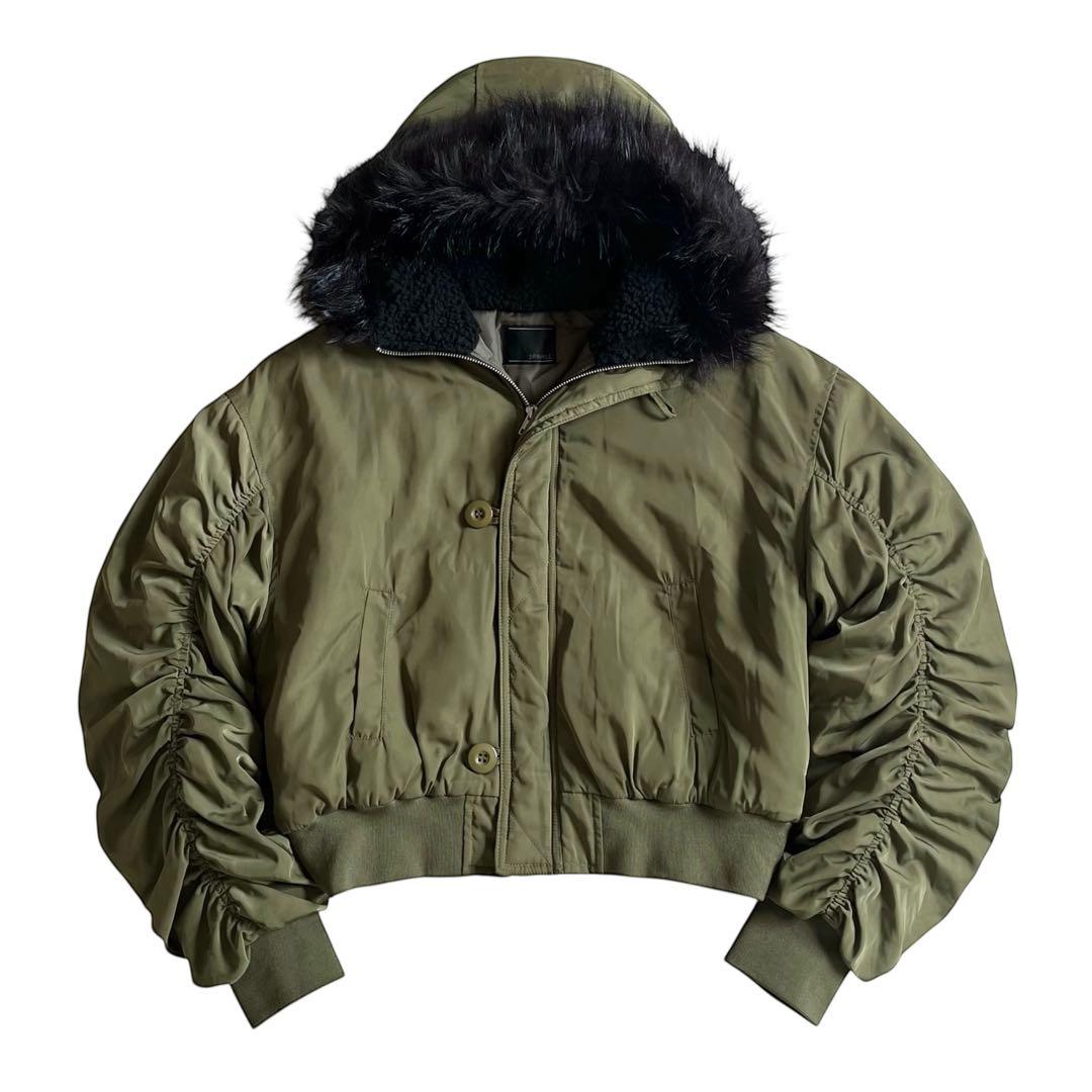00s y2k 短丈N2B ファー フライトジャケット ブルゾン グランジ コア