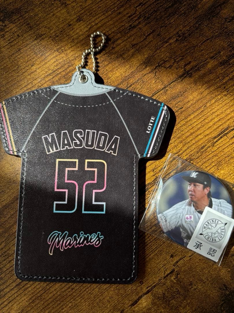 千葉ロッテマリーンズ 益田直也 52 カードケース パスケース バッチ